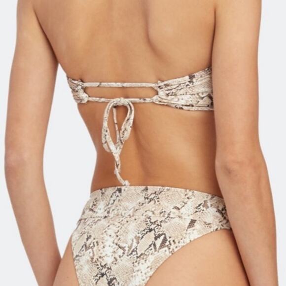 Ellejay Snakeskin Gemma Tie Back Bandeau Top Sz XS NWT - Picture 6 of 8